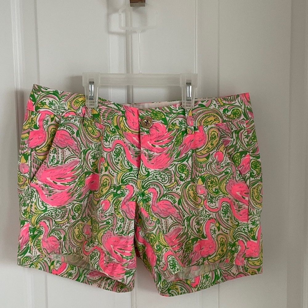 Lilly Pulitzer Vibrant Flamingo Print Shorts